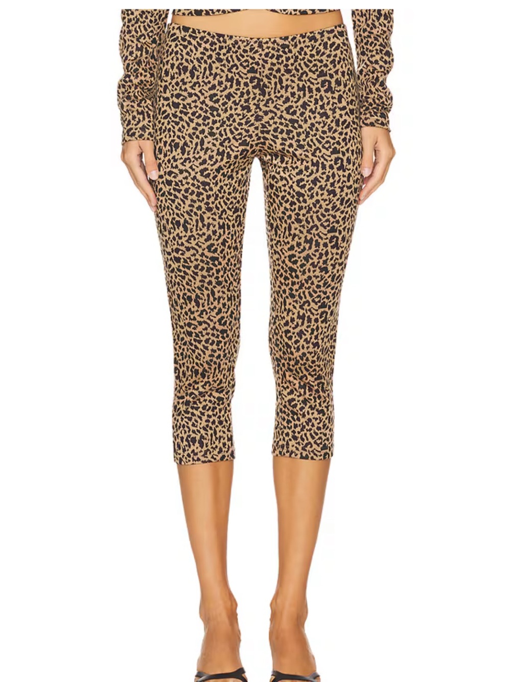 REVOLVE Leopard Print Cropped Jumpsuit Set - Tan/Black - Picture 5 of 5